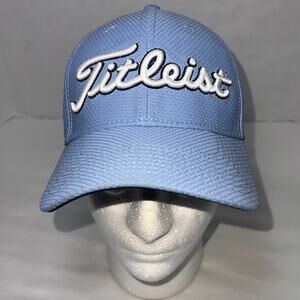 Titleist Hat FJ FootJoy Pro V1 Flex Fit Cap Size S/M Baby Blue Embroidered Golf
